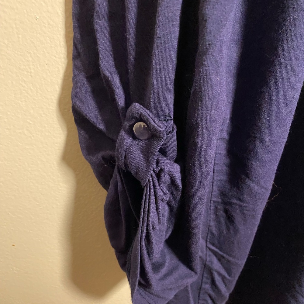 Women's Long Sleeve Navy Top - Picture 3 of 4